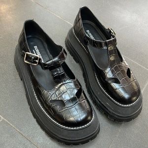 Burberry ​Chunky Leather Platform Mary Janes